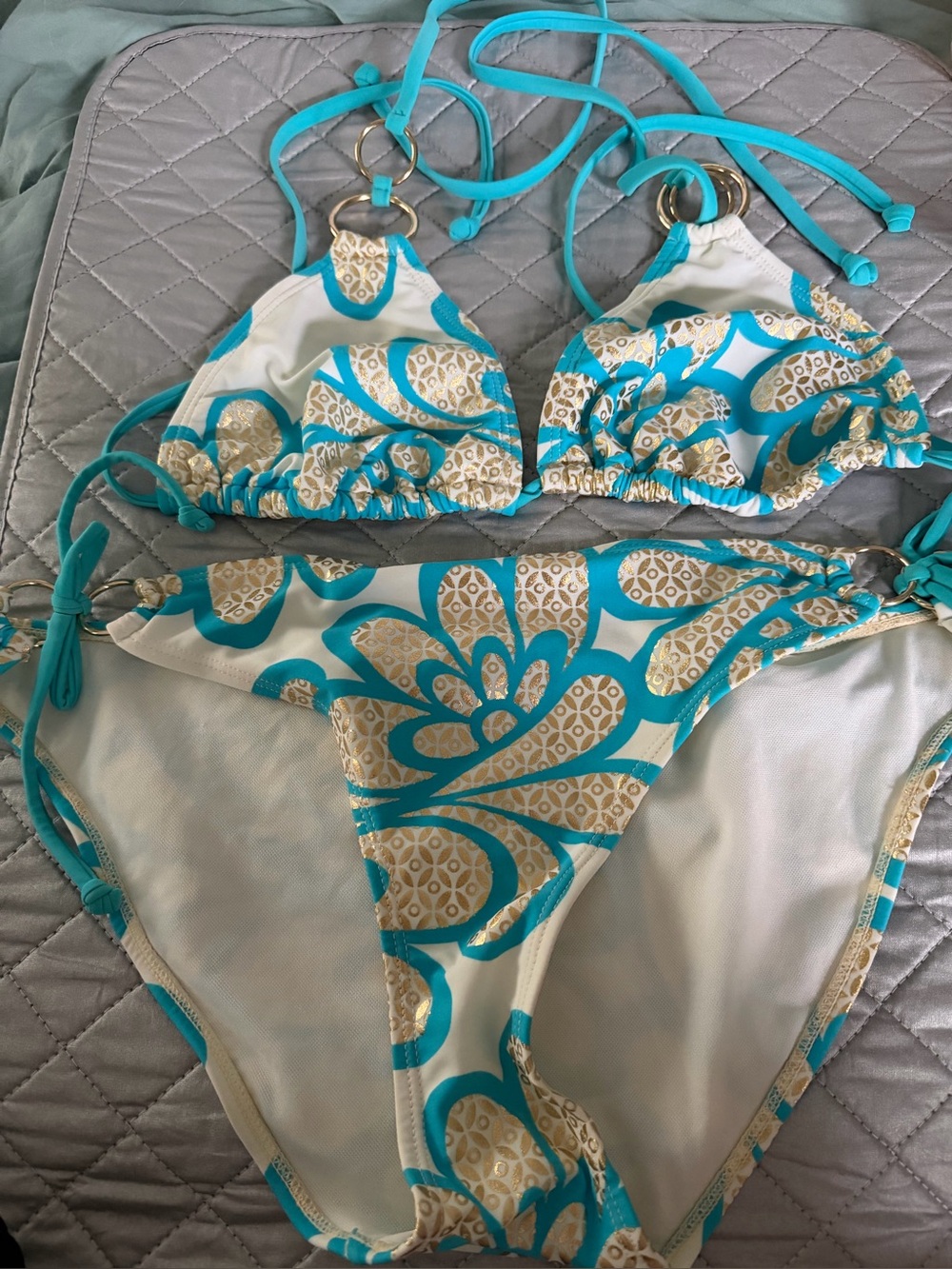 Joe Boxer 2 pc bikini top M bottom L